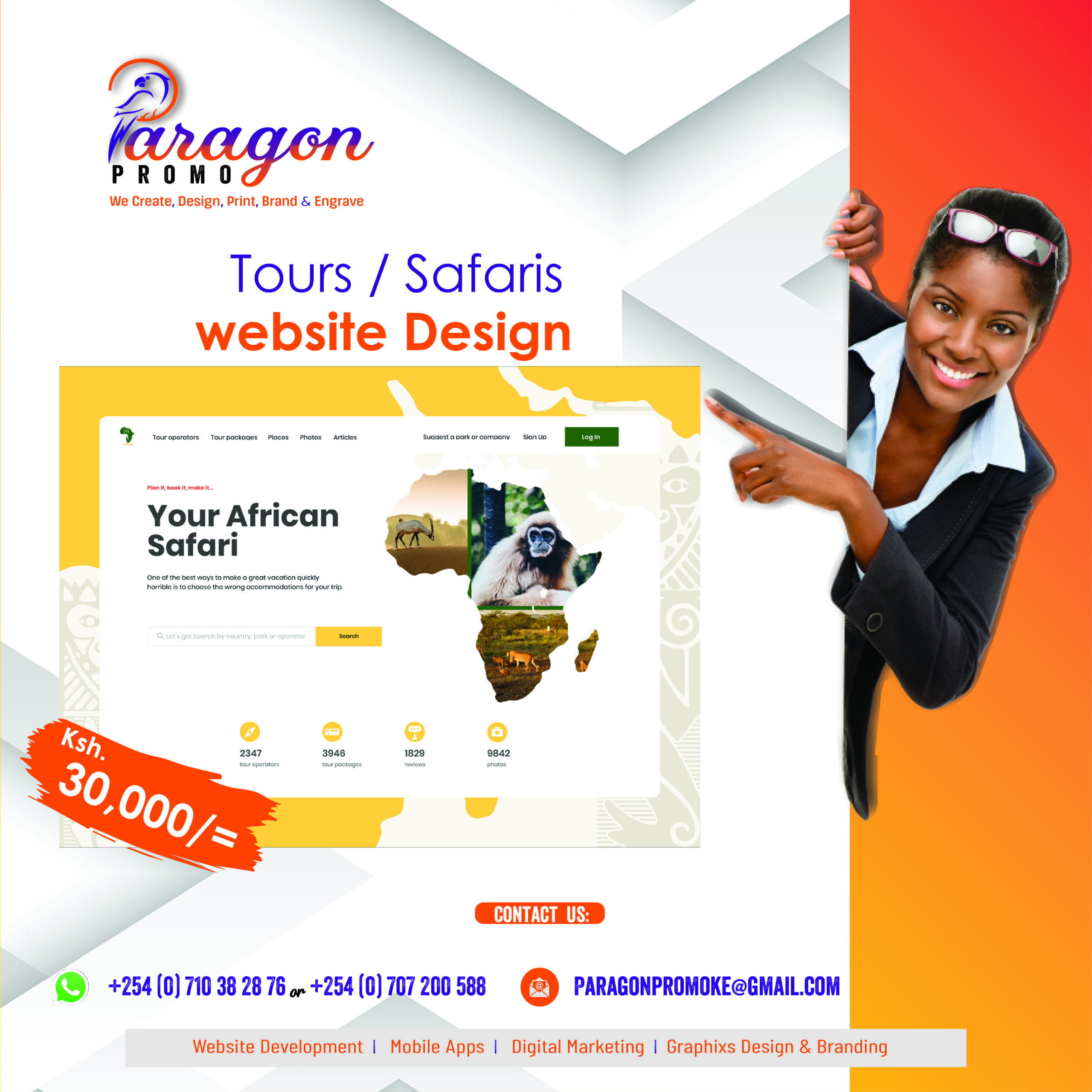 Tour / safaris website design